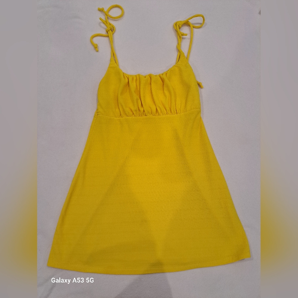 Heart Hips Yellow Sleeveless Women's Dress